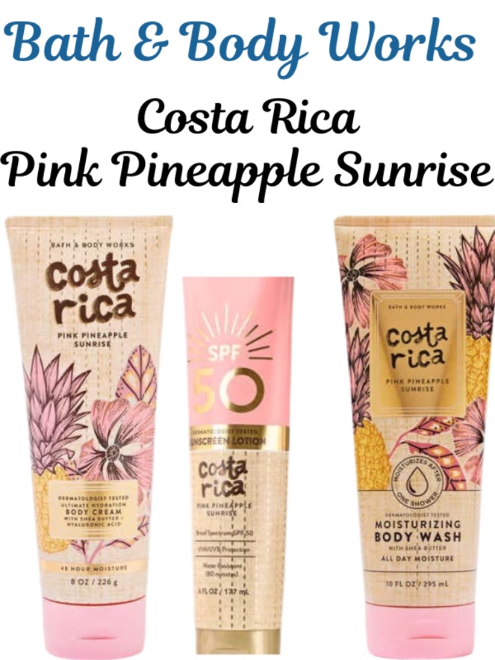 Three Full Size Pink Pineapple Surprise - Costa Rica - Brand New and Sealed -